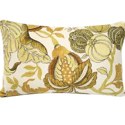 Harvest Floral Yellow 12x20 Throw Pillow