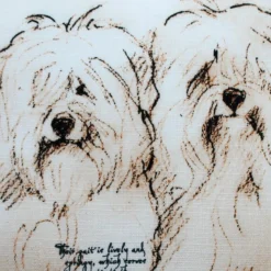 Havanese Duo Dog Pillow 17x17
