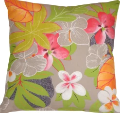 Hawaii Garden 20x20 Floral Throw Pillow