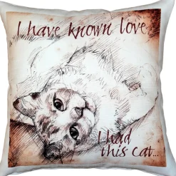 I Have Known Love Cat Pillow 17x17