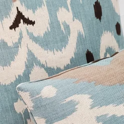 Indah Ikat Blue 20x20 Throw Pillow