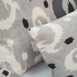 Indah Ikat Gray 12x20 Throw Pillow