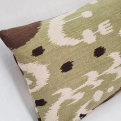 Indah Ikat Green 12x20 Throw Pillow