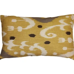 Indah Ikat Yellow 12x20 Throw Pillow