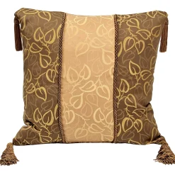 Indravati Gold Leaf Throw Pillow 17x17