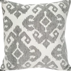 Insignia Gray Outdoor Throw Pillow 19x19