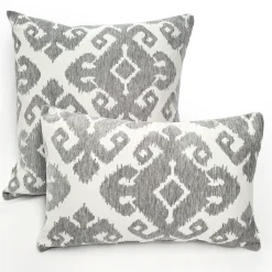 Insignia Gray Outdoor Throw Pillow 19x19