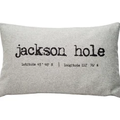 Jackson Hole Gray Felt Coordinates Pillow 12x19