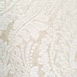 Jacquard Damask in Cream Throw Pillow 19x19