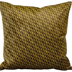 Jager Sage Diamond Textured Velvet Throw Pillow 20x20