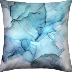 Karalina Khyber Haze Blue Throw Pillow 20x20