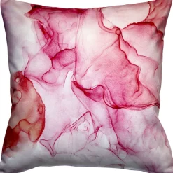 Karalina Khyber Haze Red Throw Pillow 20x20