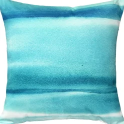 Karalina Lost Horizon Blue Throw Pillow 20x20