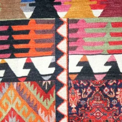 Kilim Collage Throw Pillow 19x19