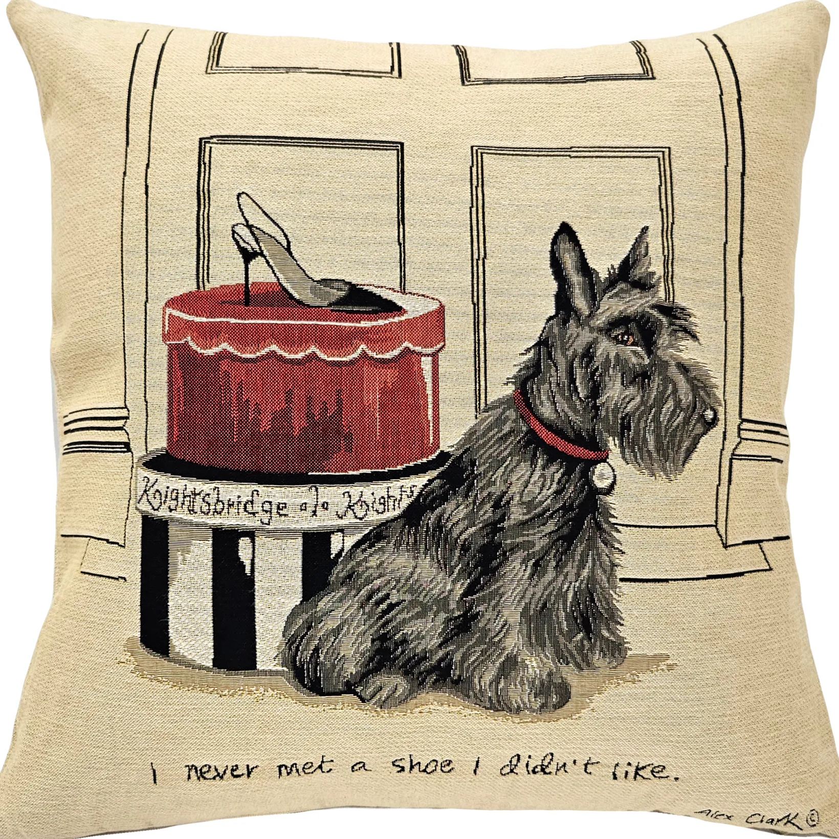 Knightsbridge Scottie Fashion Tapestry Throw Pillow 19x19