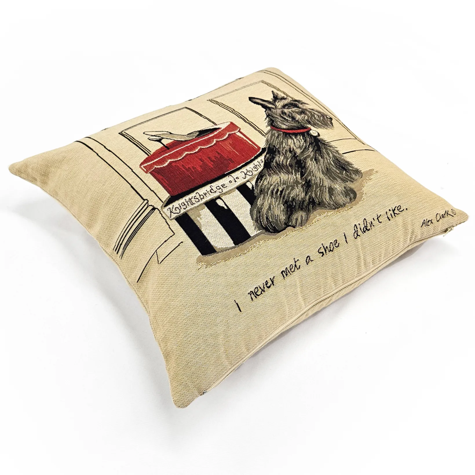 Knightsbridge Scottie Fashion Tapestry Throw Pillow 19x19
