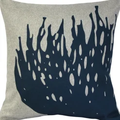 Kukamuka Hay Blue Throw Pillow 19x19