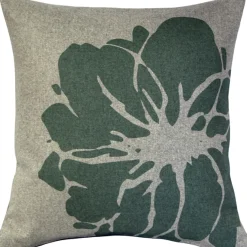 Kukamuka Lily Green Throw Pillow 19x19