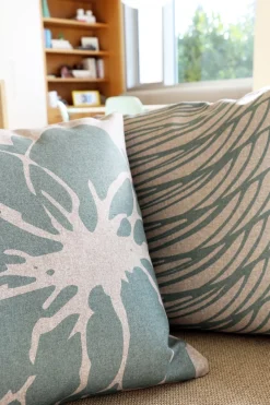 Kukamuka Lily Green Throw Pillow 19x19