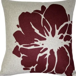 Kukamuka Lily Red Throw Pillow 19x19