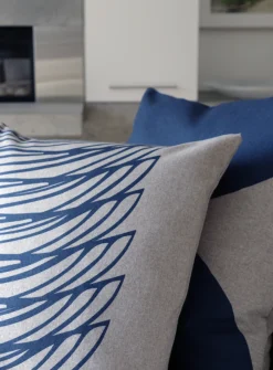 Kukamuka Meri Blue Throw Pillow 19x19
