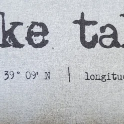 Lake Tahoe Gray Felt Coordinates Pillow 12x19