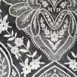 Leone Damask Dark Gray Throw Pillow 21x21