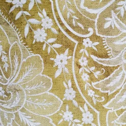 Leone Damask Dijon Yellow Throw Pillow 21x21