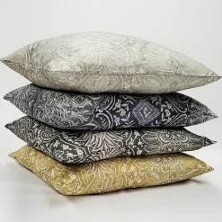Leone Damask Dijon Yellow Throw Pillow 21x21