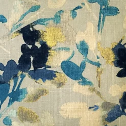 Linen Leaf Indigo Throw Pillow 12x20