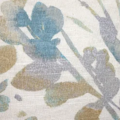Linen Leaf Marine Throw Pillow 20x20