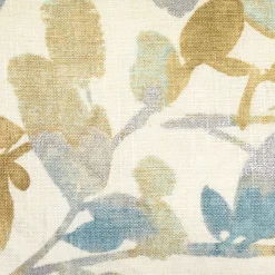 Linen Leaf Marine Throw Pillow 12x20
