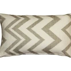 Lorenzo Zigzag Cream 12x20 Throw Pillow