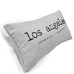 Los Angeles Gray Felt Coordinates Pillow 12x19
