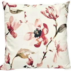 Magnolia Watercolor Blush Pink Romantic Pillow 22x22
