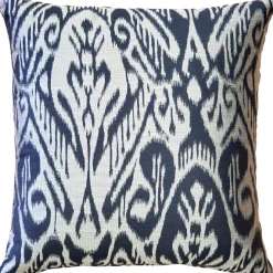 Mallorca Bluefin Ikat Throw Pillow 20x20