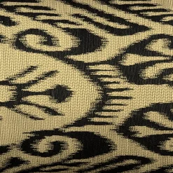 Mallorca Carbon Ikat Throw Pillow 12x20