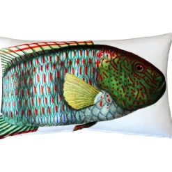 Maori Wrasse Fish Pillow 12x19