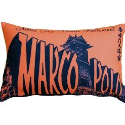 Marco Polo Theatre Restaurant 12x20 Sienna Throw Pillow