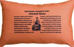 Marco Polo Theatre Restaurant 12x20 Sienna Throw Pillow