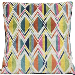 Marquis Chevron Fiesta Velvet Throw Pillow 21x21