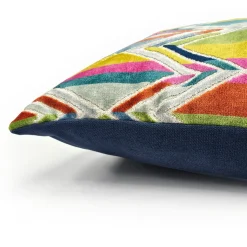 Marquis Chevron Fiesta Velvet Throw Pillow 21x21