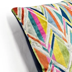 Marquis Chevron Fiesta Velvet Throw Pillow 21x21