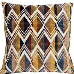 Marquis Chevron Multi-Jewel Velvet Throw Pillow 21x21