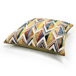 Marquis Chevron Multi-Jewel Velvet Throw Pillow 21x21
