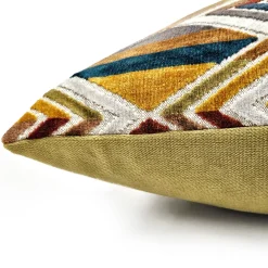 Marquis Chevron Multi-Jewel Velvet Throw Pillow 21x21