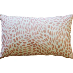 Matisse Dots Coral Pink Throw Pillow 12x19