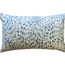 Matisse Dots Toile Blue Throw Pillow 12x19