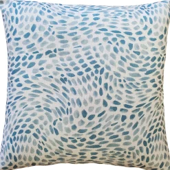 Matisse Dots Toile Blue Throw Pillow 19x19