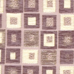 Mauve and Cream Chenille Blocks Throw Pillow